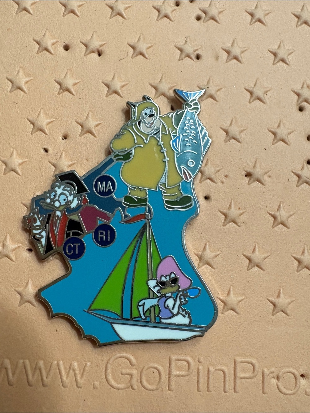 Disney Pin CT RI MA American Adventure Map 2018